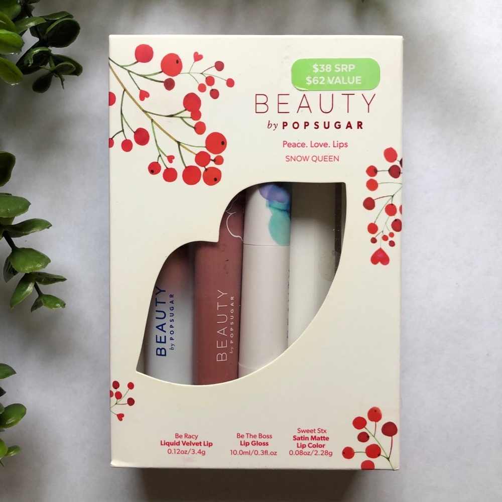 SOLD Beauty by POPSUGAR 3-Piece Lip Kit NIB